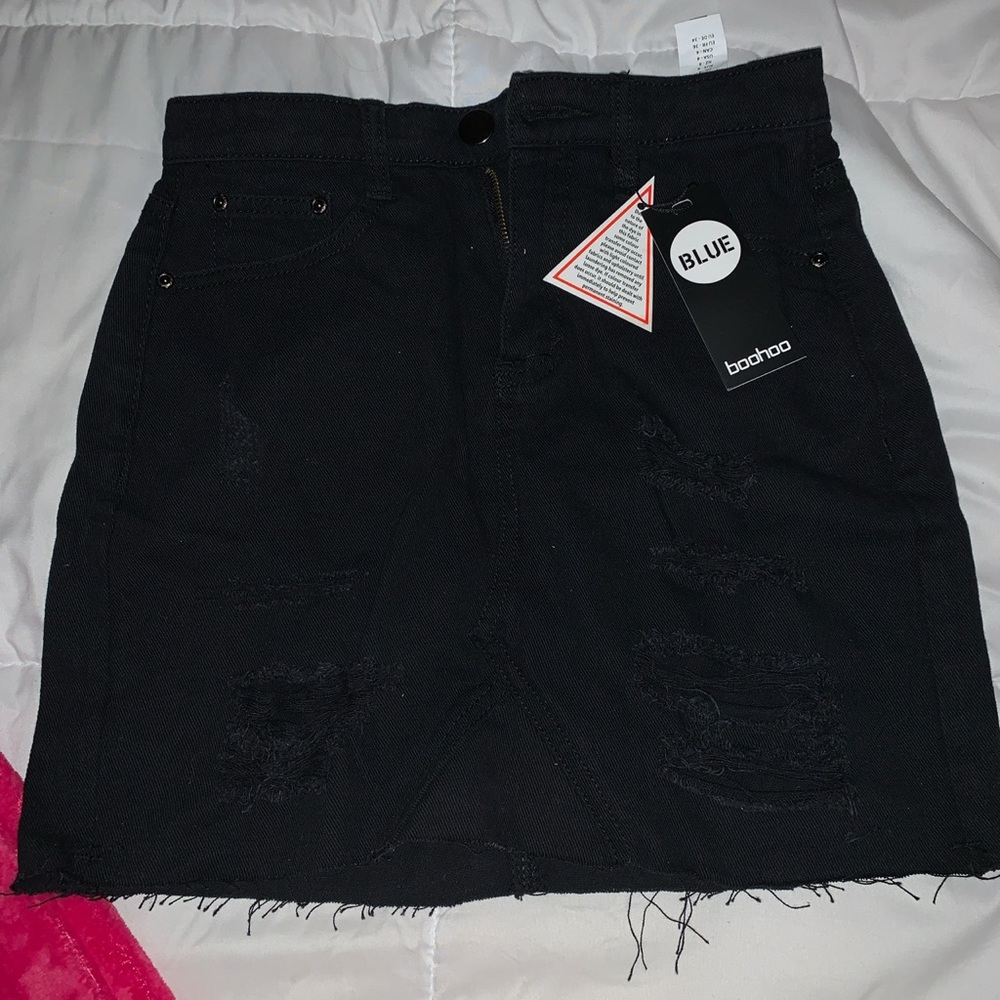 Black Denim Skirt